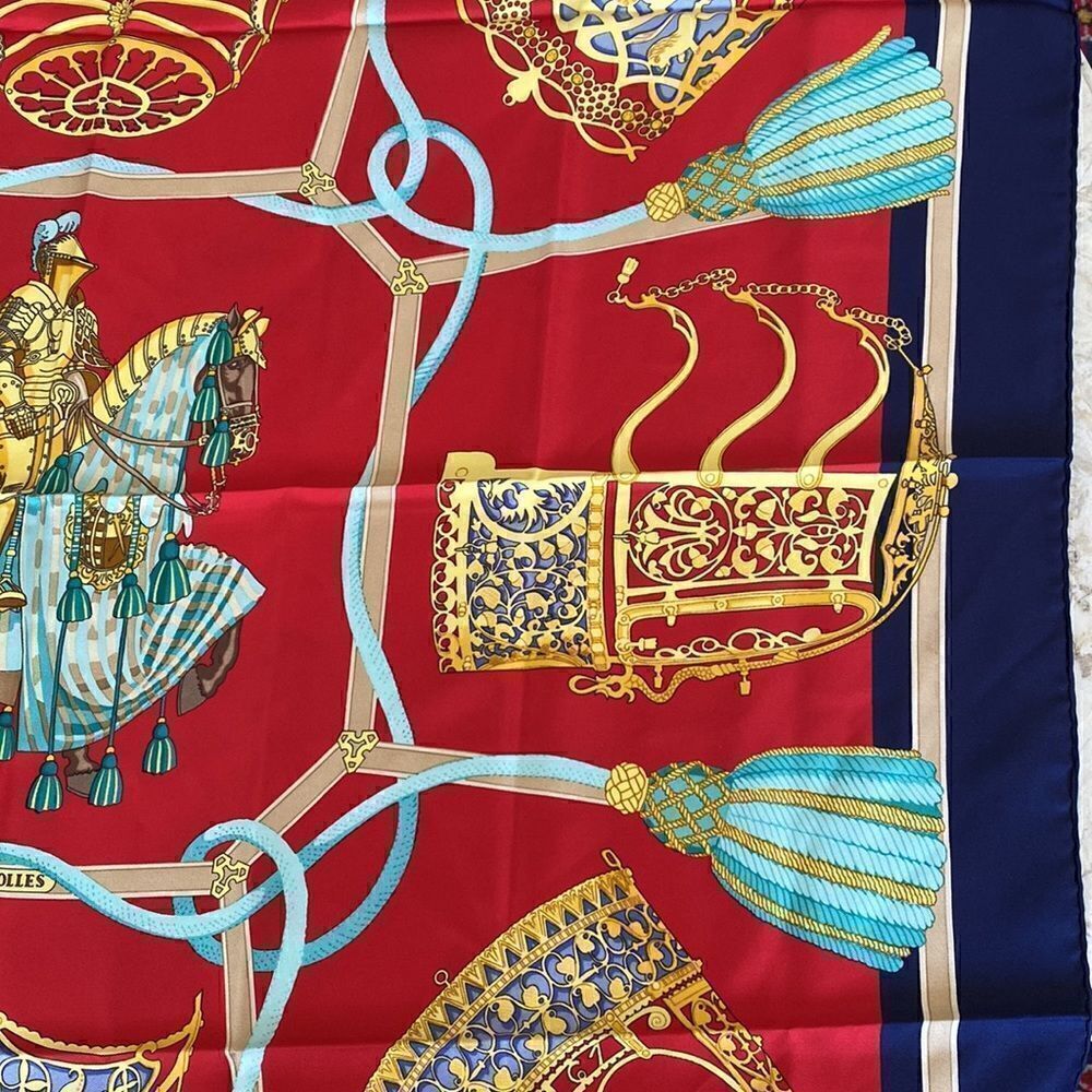 Authentic Les Muserolles HERMÈS© Carre Large Silk Scarf - Picture 7 of 16